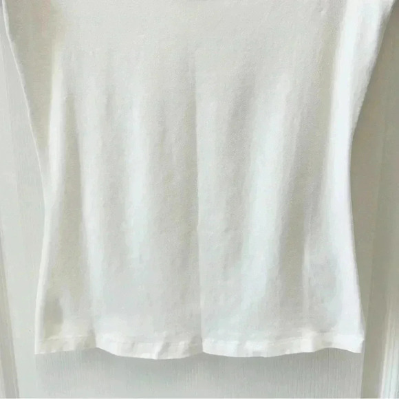 Ricki’s Fitted T- Shirt White Short Sleeve Stretch Cotton V Neck Tee XS - Picture 7 of 14